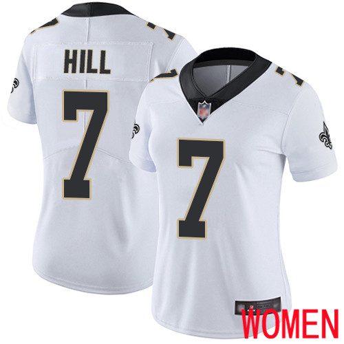 New Orleans Saints Limited White Women Taysom Hill Road Jersey NFL Football #7 Vapor Untouchable Jersey